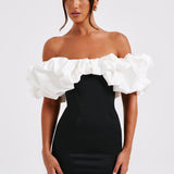 Vestido Mini Allie - Preto/Branco