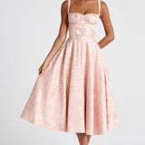 Vestido Midi Amity - Pêssego Suave