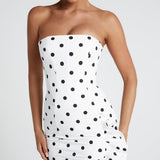 Vestido Maxi Angelina - Estampa de Poá Preta