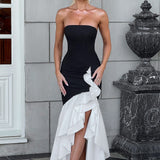 Vestido Maxi Angelina - Preto/Branco