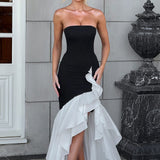 Vestido Maxi Angelina - Preto/Branco