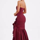 Vestido Maxi Angelina - Burgundy