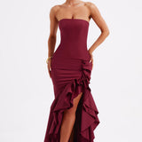 Vestido Maxi Angelina - Burgundy
