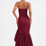 Vestido Maxi Angelina - Burgundy