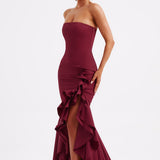 Vestido Maxi Angelina - Burgundy