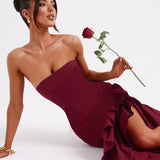 Vestido Maxi Angelina - Burgundy