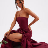 Vestido Maxi Angelina - Burgundy