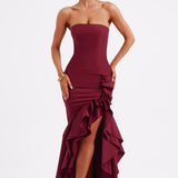 Vestido Maxi Angelina - Burgundy