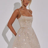 Vestido Mini Angelique - Champagne