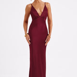 Vestido Maxi Anja - Burgundy