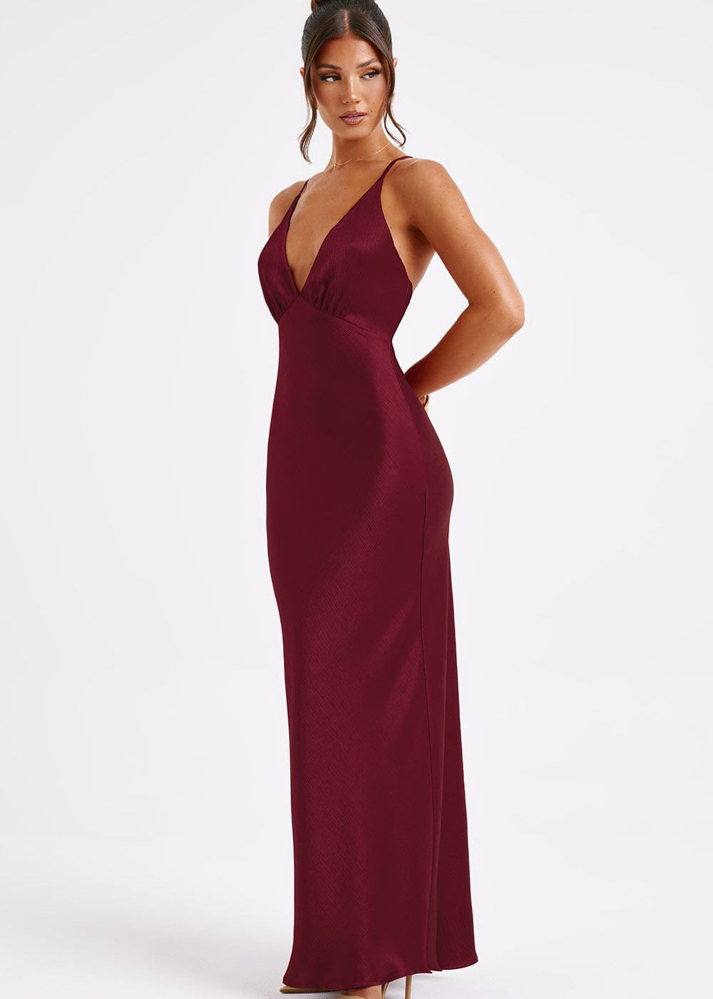 Vestido Maxi Anja - Burgundy