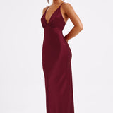 Vestido Maxi Anja - Burgundy