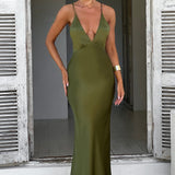 Vestido Maxi Anja - Caqui