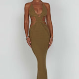 Vestido Maxi Arabella - Caqui