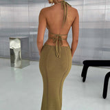 Vestido Maxi Arabella - Caqui