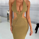 Vestido Maxi Arabella - Caqui