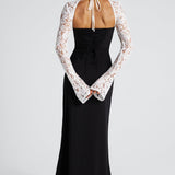 Vestido Maxi Aria - Preto/Branco