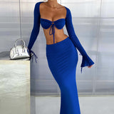 Saia Maxi Astrid - Azul