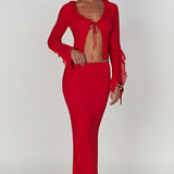 Saia Maxi Astrid - Vermelha