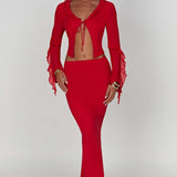 Saia Maxi Astrid - Vermelha