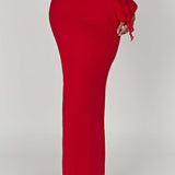 Saia Maxi Astrid - Vermelha