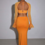 Saia Maxi Astrid - Tangerina