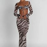 Saia Maxi Astrid - Estampa de Zebra