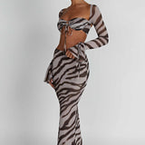 Saia Maxi Astrid - Estampa de Zebra