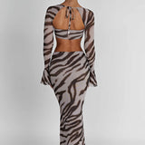 Saia Maxi Astrid - Estampa de Zebra
