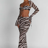 Saia Maxi Astrid - Estampa de Zebra