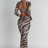 Saia Maxi Astrid - Estampa de Zebra