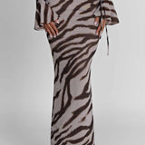 Saia Maxi Astrid - Estampa de Zebra
