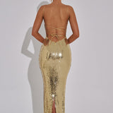Vestido Maxi Atari - Dourado