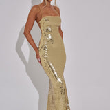 Vestido Maxi Atari - Dourado