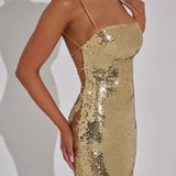 Vestido Maxi Atari - Dourado