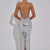 Vestido Maxi Atari - Prata