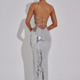 Vestido Maxi Atari - Prata