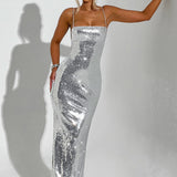 Vestido Maxi Atari - Prata