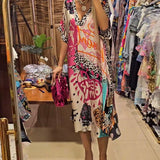 Andreia - Vestido casual com decote V