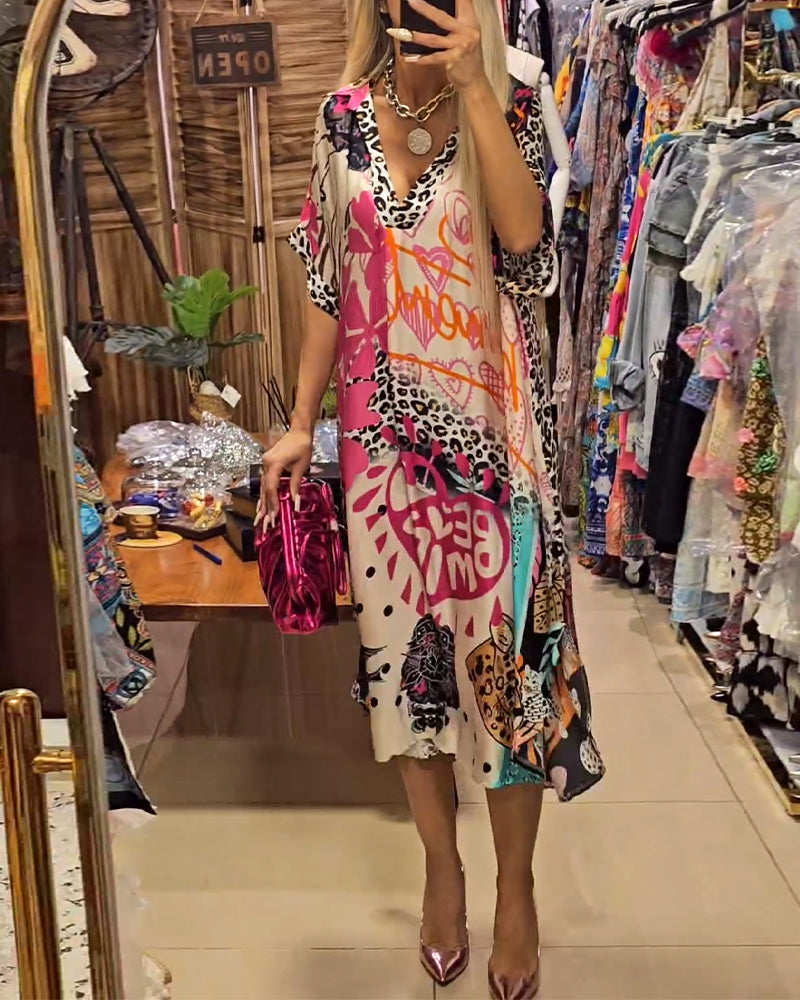 Andreia - Vestido casual com decote V