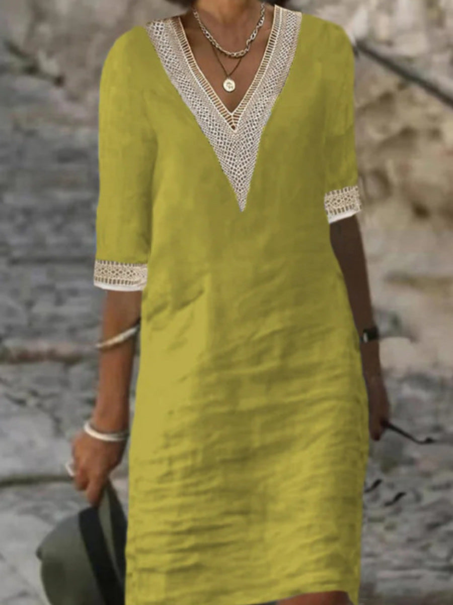 Emelia - Vestido em Algodão e Linho