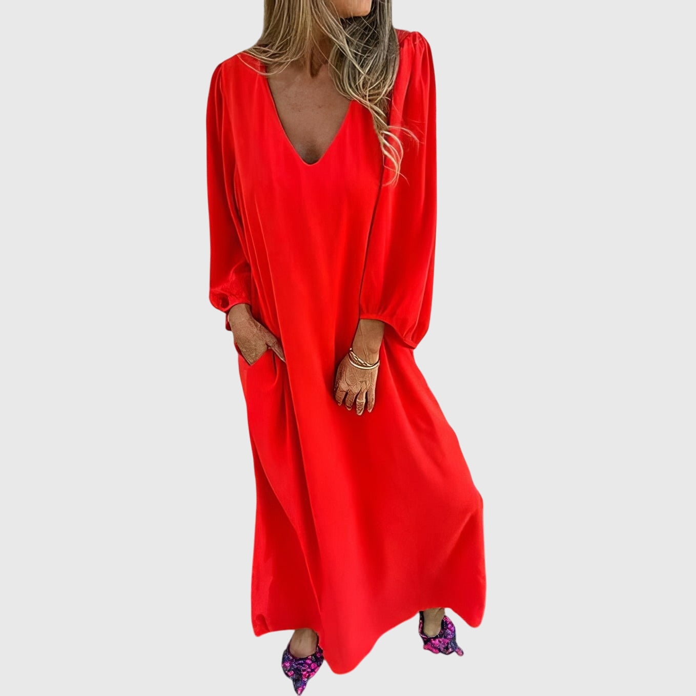 Carol™ - Vestido Boho Longo com Bolsos