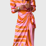 Everly™ | Vestido Envelope Elegante com Estampa
