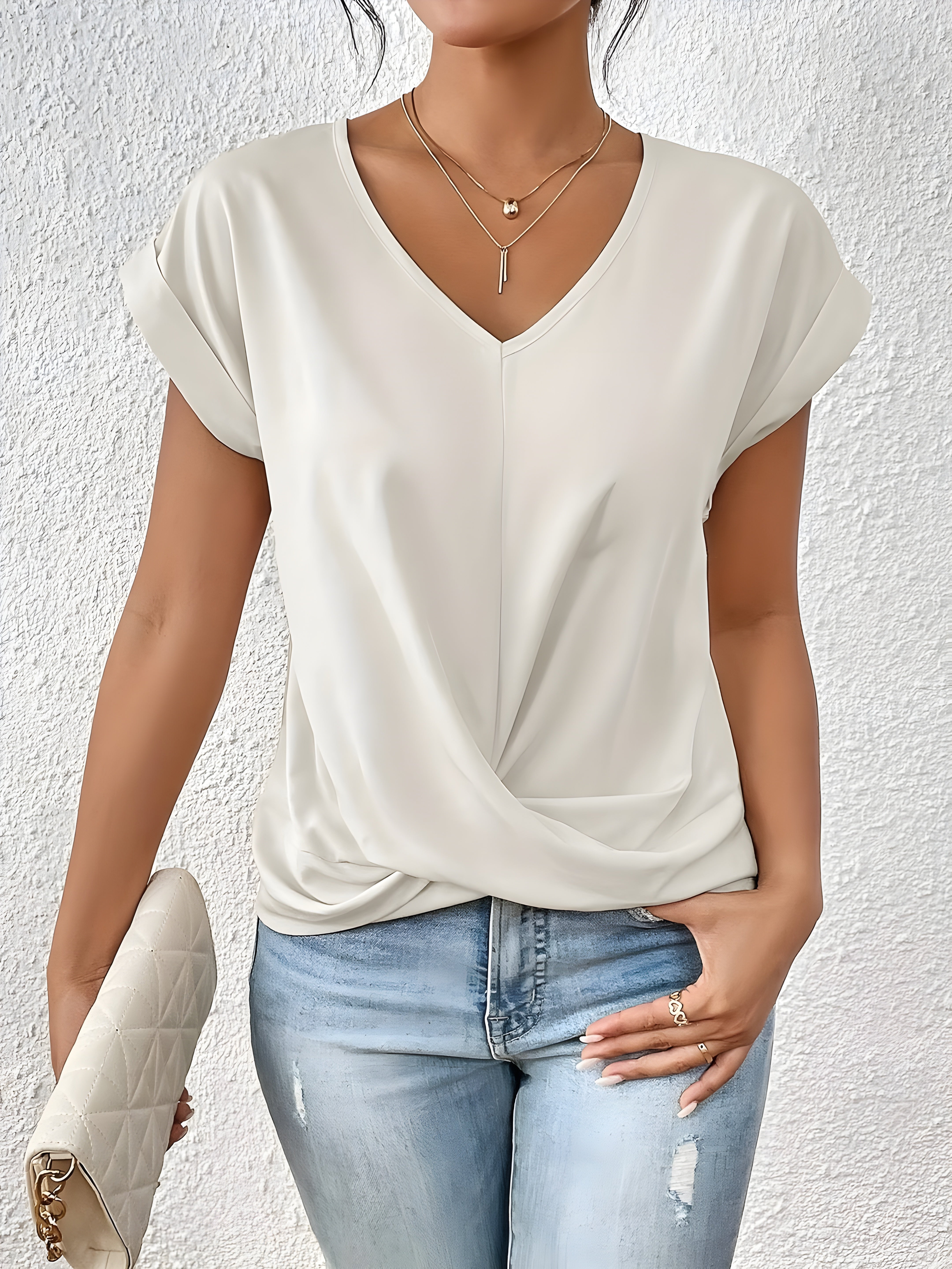 Ziva | Camiseta Casual com Decote em V
