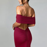 Vestido Maxi Belinda - Burgundy