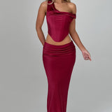 Saia Maxi Bernadette - Bordô