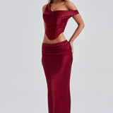 Saia Maxi Bernadette - Bordô