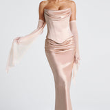 Saia Maxi Bernadette - Pêssego Suave