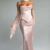 Saia Maxi Bernadette - Pêssego Suave