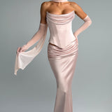 Saia Maxi Bernadette - Pêssego Suave